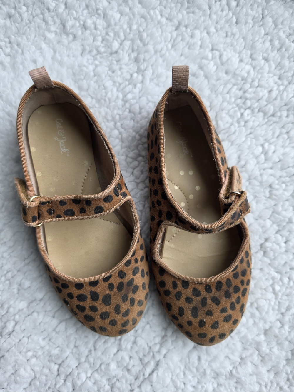 Cat & Jack Girls' Leopard Spot Mary Janes - Brown & Black